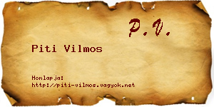 Piti Vilmos névjegykártya
