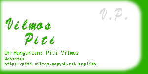 vilmos piti business card